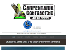 Tablet Screenshot of carpentariacontracting.com